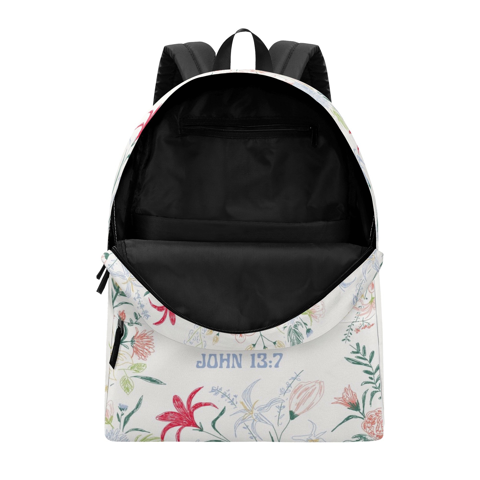 Good Things Take Time Backpack, Bible Verse Backpack, Christian Floral Backpack, Inspirational Faith School Bag, John 13:7 Backpack.PLAF31